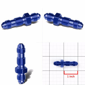 Blue Male Straight 1/8-27 NPT Flare Bulkhead Oil/Fuel Hose 3AN Fitting Adapter BuildFastCar