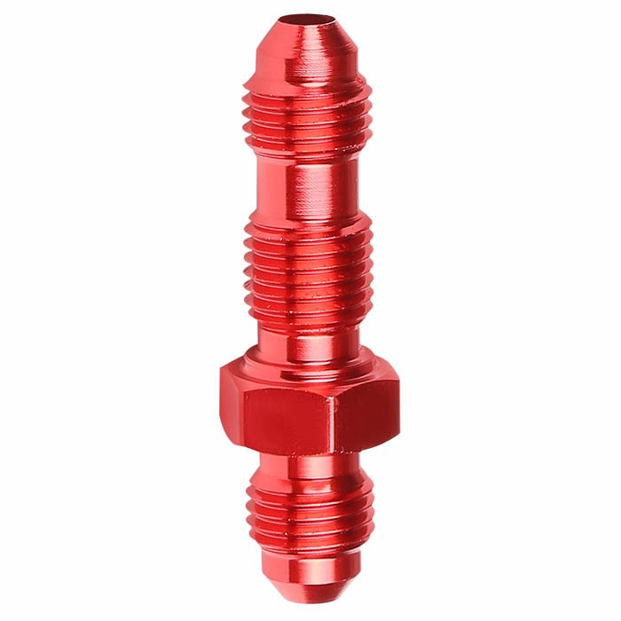 Red Male Straight 1/8-27 NPT Flare Bulkhead Oil/Fuel Hose 3AN Fitting Adapter BuildFastCar