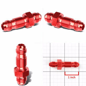 Red Male Straight 1/8-27 NPT Flare Bulkhead Oil/Fuel Hose 4AN Fitting Adapter BuildFastCar