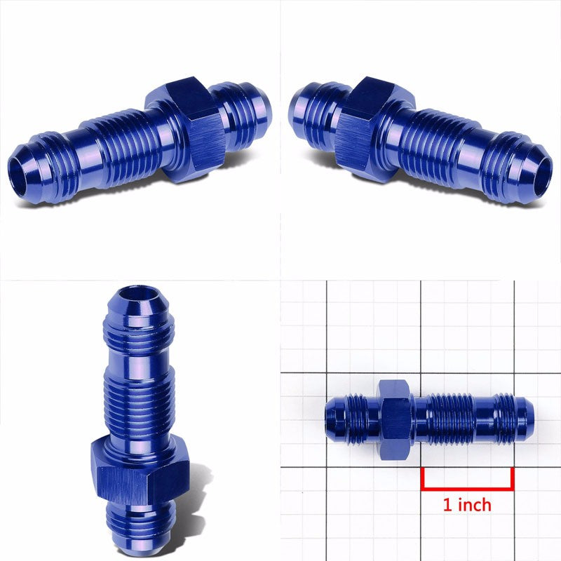 Blue Male Straight 1/8-27 NPT Flare Bulkhead Oil/Fuel Hose 6AN Fitting Adapter BuildFastCar
