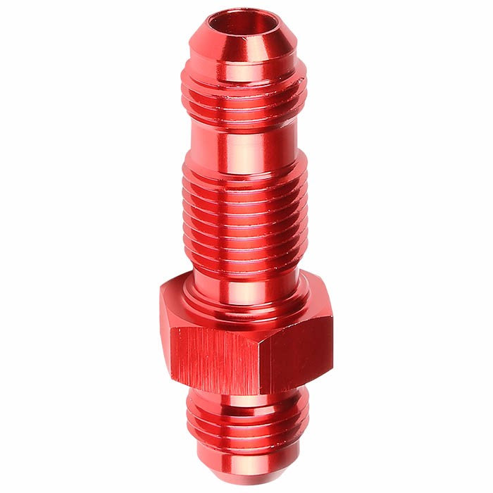 Red Male Straight 1/8-27 NPT Flare Bulkhead Oil/Fuel Hose 6AN Fitting Adapter BuildFastCar