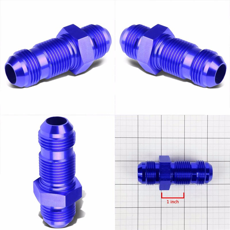 Blue Male Straight 1/8-27 NPT Flare Bulkhead Oil/Fuel Hose 12AN Fitting Adapter BuildFastCar