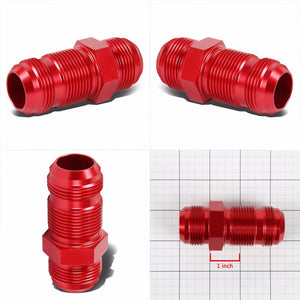 Red Male Straight 1/8-27 NPT Flare Bulkhead Oil/Fuel Hose 16AN Fitting Adapter BuildFastCar