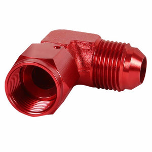 Red 90 Degree Female/Male 1/8-27 NPT Flare Bulkhead 12AN Oil/Fuel Hose Fitting BuildFastCar