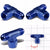 Blue Male Tee Shape Flare Female Center Port Oil/Fuel Hose 6AN Fitting Adapter BuildFastCar