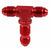 Red Male Tee Shape Male Center Flare Bulkhead Oil/Fuel Hose 3AN Fitting Adapter BuildFastCar