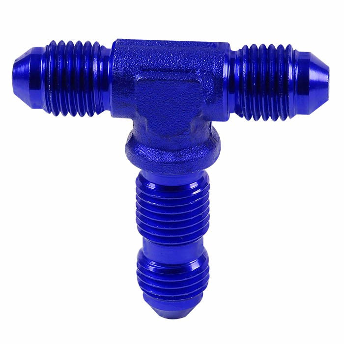 Blue Male Tee Shape Male Center Flare Bulkhead Oil/Fuel Hose 6AN Fitting Adapter BuildFastCar