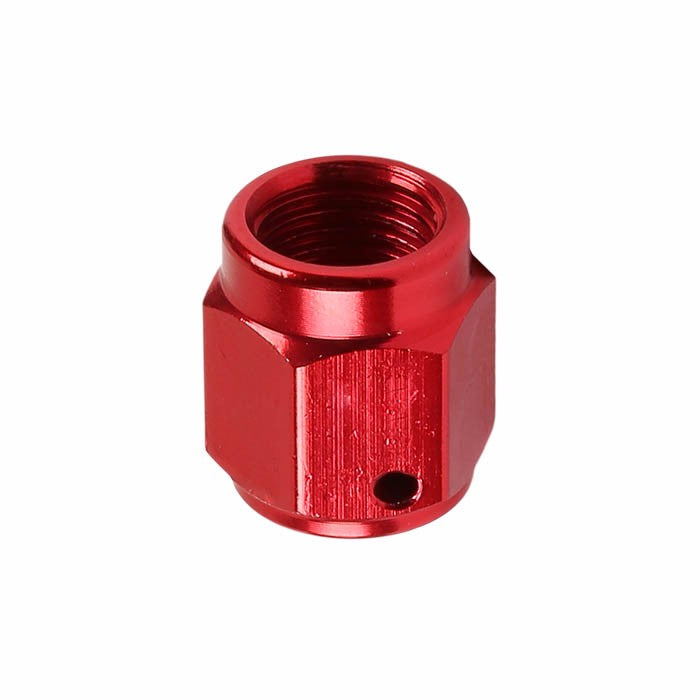 Red Female 1/4" Hex Head Flare Cap Nut Plug Oil/Fuel Hose 4AN Fitting Adapter BuildFastCar