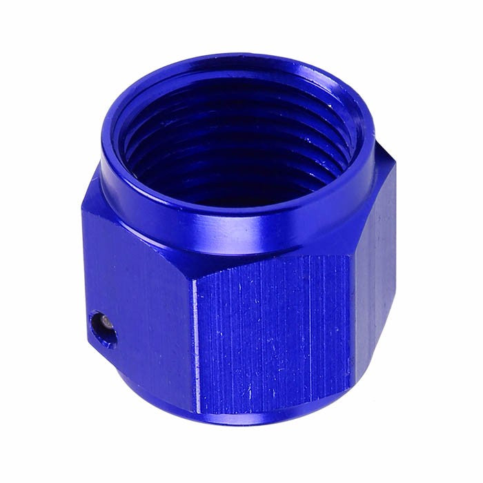 Blue Female 1/2" Hex Head Flare Cap Nut Plug Oil/Fuel Hose 8AN Fitting Adapter BuildFastCar
