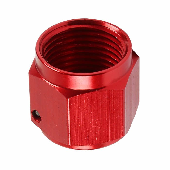 Red Female 5/8" Hex Head Flare Cap Nut Plug Oil/Fuel Hose 10AN Fitting Adapter BuildFastCar