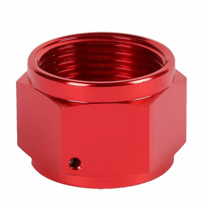Red Female 1.00" Hex Head Flare Cap Nut Plug Oil/Fuel Hose 16AN Fitting Adapter BuildFastCar