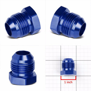 Blue Aluminum Male Flare Head Nut Plug Lock Oil/Fuel Hose 10AN Fitting Adapter BuildFastCar