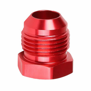 Red Aluminum Male Flare Head Nut Plug Lock Oil/Fuel Hose 10AN Fitting Adapter BuildFastCar