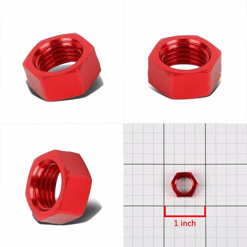Red Aluminum Sealing Bulkhead Seal Plug Oil/Fuel Hose Nut 4AN Fitting Adapter BuildFastCar