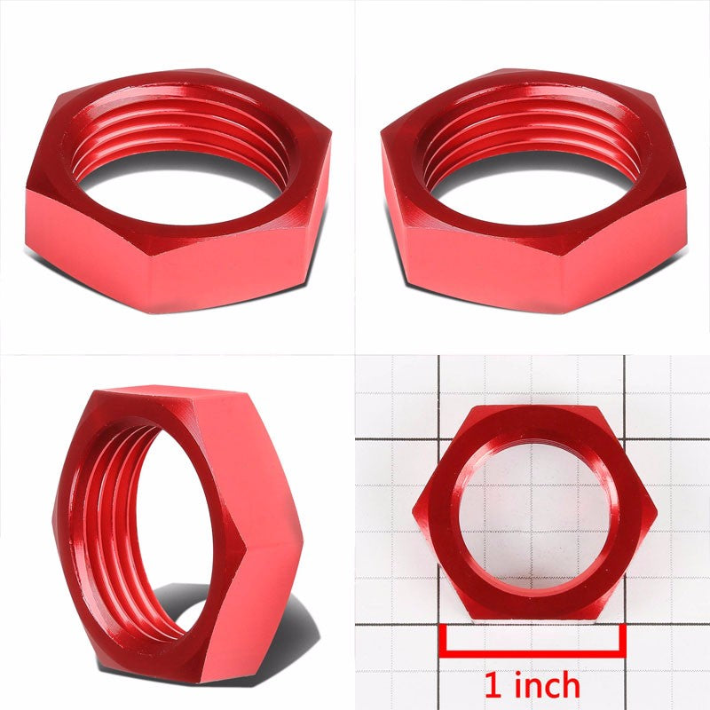 Red Aluminum Sealing Bulkhead Seal Plug Oil/Fuel Hose Nut 10AN Fitting Adapter BuildFastCar