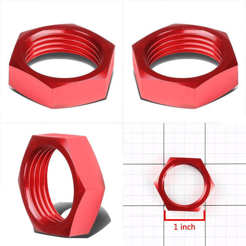 Red Aluminum Sealing Bulkhead Seal Plug Oil/Fuel Hose Nut 12AN Fitting Adapter BuildFastCar