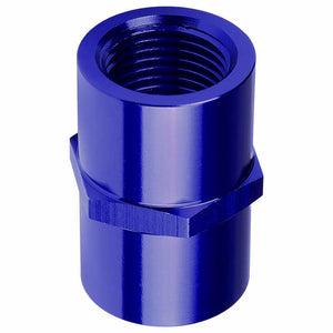 Blue Female Taper Coupler Pipe 1/8" NPT Thread Oil/Fuel Hose 2AN Fitting Adapter BuildFastCar