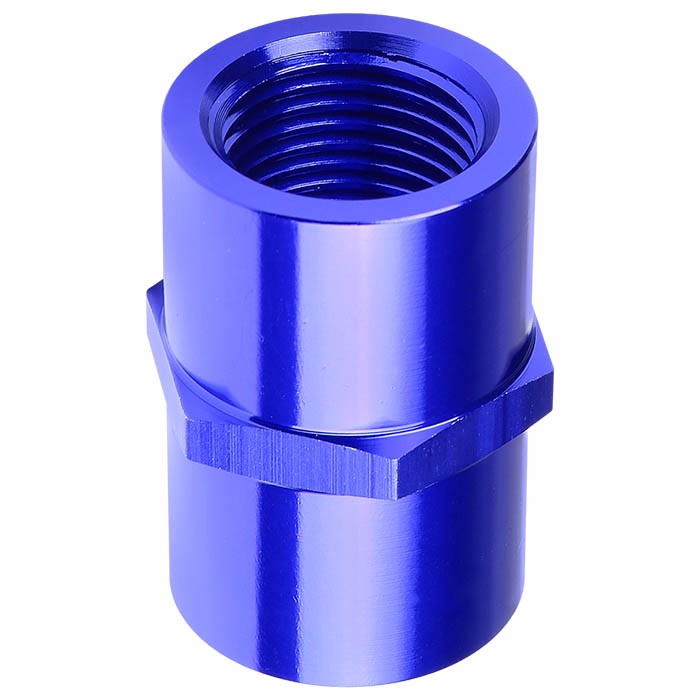 Blue Female Taper Coupler Pipe 1/4" NPT Thread Oil/Fuel Hose 4AN Fitting Adapter BuildFastCar