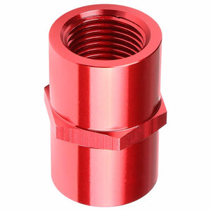 Red Female Taper Coupler Pipe 1/4" NPT Thread Oil/Fuel Hose 4AN Fitting Adapter BuildFastCar
