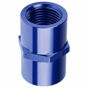 Blue Female Taper Coupler Pipe 3/8" NPT Thread Oil/Fuel Hose 6AN Fitting Adapter BuildFastCar