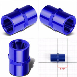 Blue Female Taper Coupler Pipe 3/8" NPT Thread Oil/Fuel Hose 6AN Fitting Adapter BuildFastCar