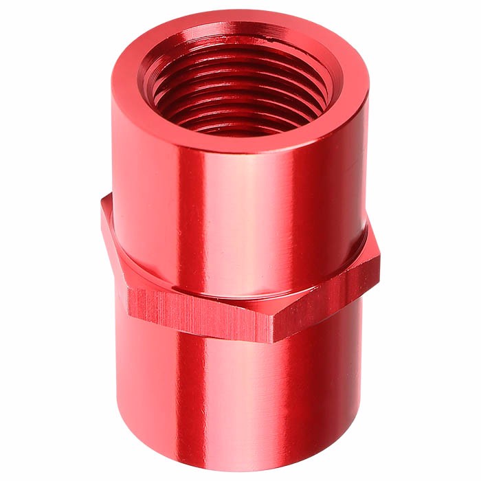Red Female Taper Coupler Pipe 3/8" NPT Thread Oil/Fuel Hose 6AN Fitting Adapter BuildFastCar
