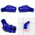 Blue Aluminum Male 45 Degree Male/Female Bulk Hose Oil/Fuel 2AN Fitting Adapter BuildFastCar