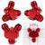 Red Aluminum 6AN Male-6AN Male Y-Block Splitter Oil/Fuel Hose Fitting Adapter BuildFastCar