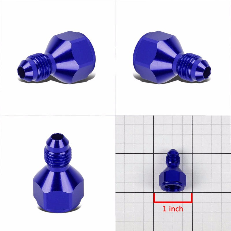 Blue Aluminum 4AN Female Flare-3AN Male Reducer Oil/Fuel Hose Fitting Adaptor BuildFastCar
