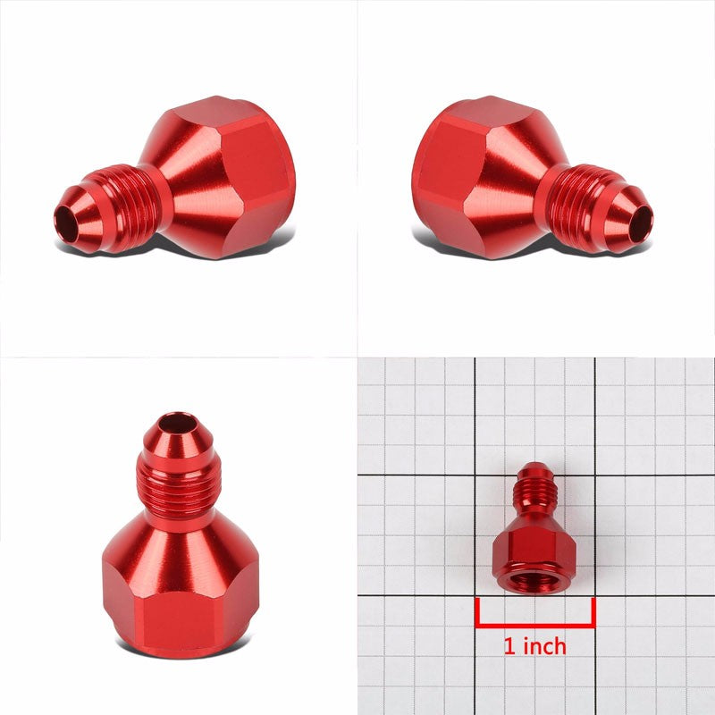 Red Aluminum 4AN Female Flare-3AN Male Reducer Oil/Fuel Hose Fitting Adaptor BuildFastCar