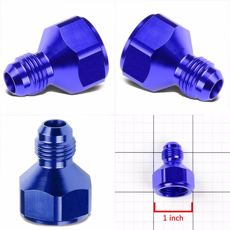 Blue Aluminum 8AN Female Flare-6AN Male Reducer Oil/Fuel Hose Fitting Adaptor BuildFastCar