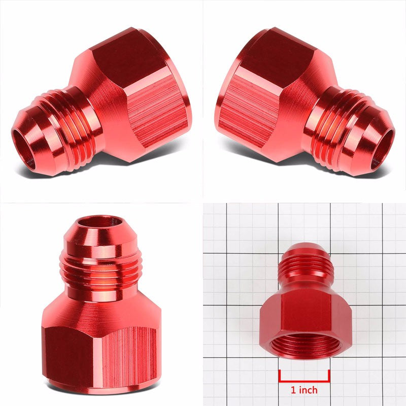 Red Aluminum 16AN Female Flare-12AN Male Reducer Oil/Fuel Hose Fitting Adaptor BuildFastCar