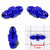 Blue Aluminum Male/Male Flare Straight Coupler Oil/Fuel Hose 3AN Fitting Adapter BuildFastCar