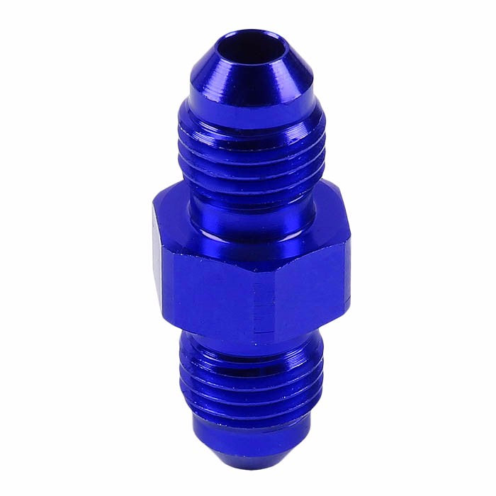 Blue Aluminum Male/Male Flare Straight Coupler Oil/Fuel Hose 3AN Fitting Adapter BuildFastCar