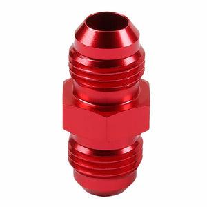 Red Aluminum Male/Male Flare Straight Coupler Oil/Fuel Hose 6AN Fitting Adapter BuildFastCar