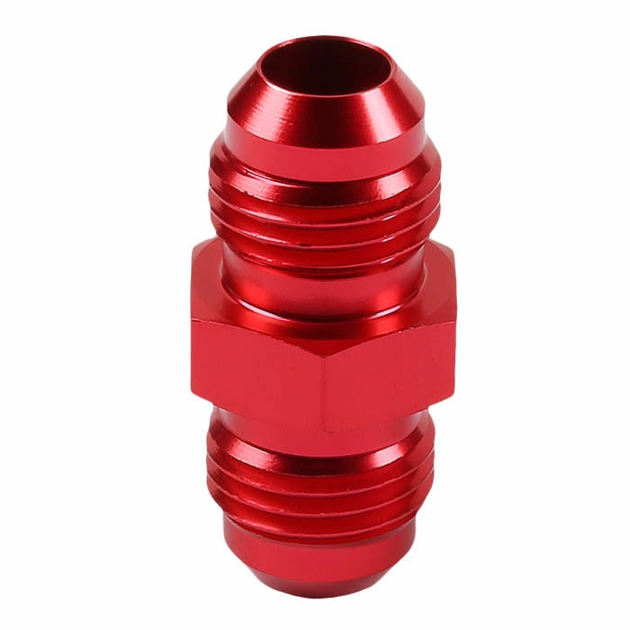 Red Aluminum Male/Male Flare Straight Coupler Oil/Fuel Hose 8AN Fitting Adapter BuildFastCar
