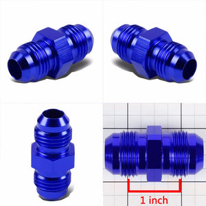 Blue Aluminum Male/Male Flare Straight Coupler Oil/Fuel 10AN Fitting Adapter BuildFastCar