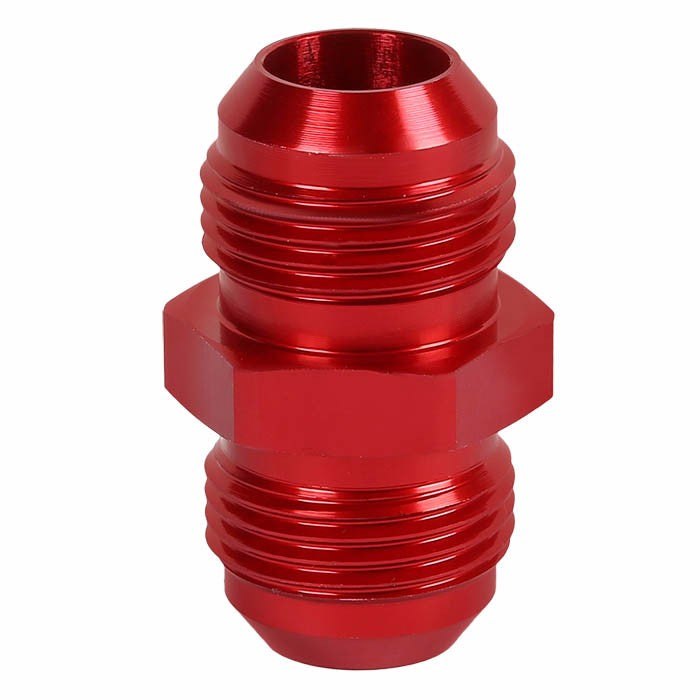 Red Aluminum Male/Male Flare Straight Coupler Oil/Fuel Hose 10AN Fitting Adapter BuildFastCar