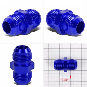 Blue Aluminum Male/Male Flare Straight Coupler Oil/Fuel 12AN Fitting Adapter BuildFastCar