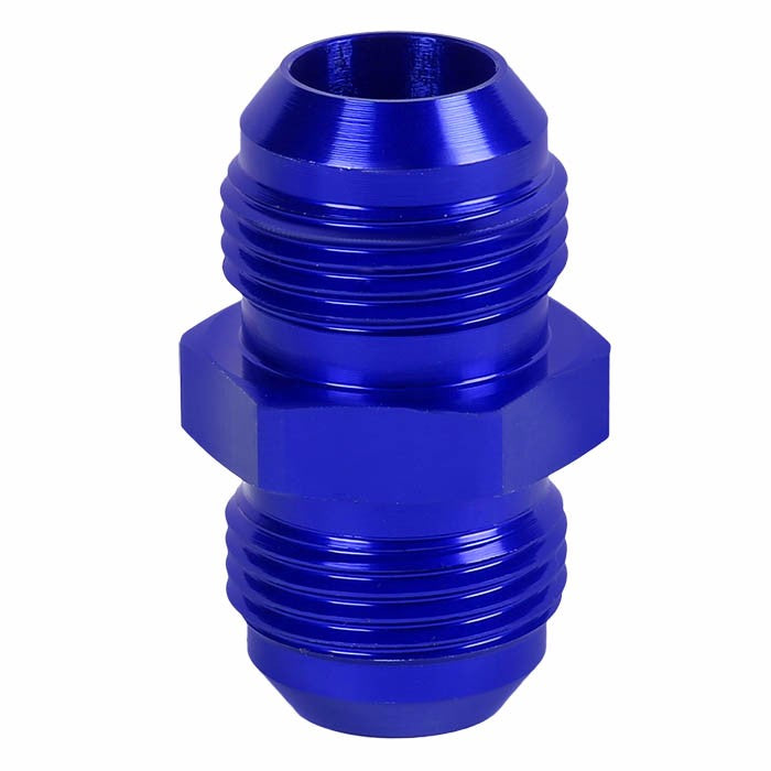 Blue Aluminum Male/Male Flare Straight Coupler Oil/Fuel 16AN Fitting Adapter BuildFastCar