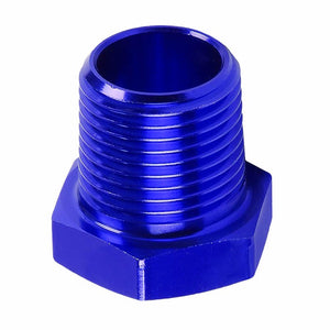 Blue Aluminum 1/4" Female-3/8" Male NPT Bushing Oil/Fuel Reducer Fitting Adapter BuildFastCar