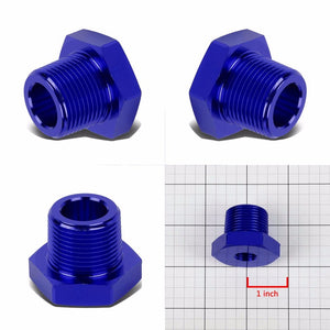 Blue Aluminum 1/4" Female-3/4" Male NPT Bushing Oil/Fuel Reducer Fitting Adapter BuildFastCar