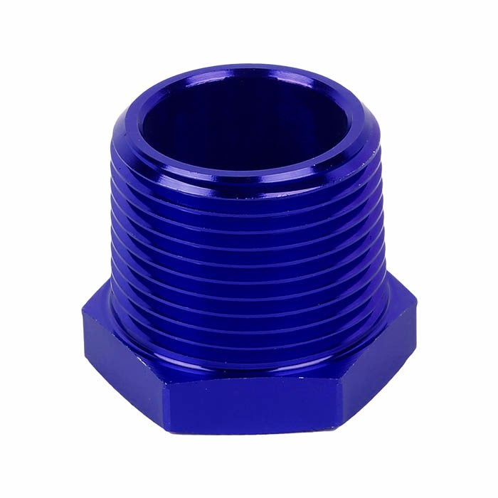 Blue Aluminum 3/4" Female-1" Male NPT Bushing Oil/Fuel Reducer Fitting Adapter BuildFastCar