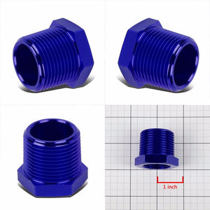 Blue Aluminum 3/4" Female-1" Male NPT Bushing Oil/Fuel Reducer Fitting Adapter BuildFastCar