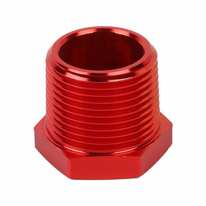 Red Aluminum 3/4" Female-1" Male NPT Bushing Oil/Fuel Reducer Fitting Adapter BuildFastCar