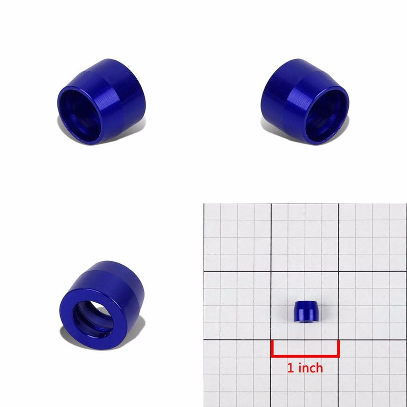Blue Aluminum Olive Insert Flare Oil/Fuel Hose Line Tubing 4AN Fitting Adapter BuildFastCar