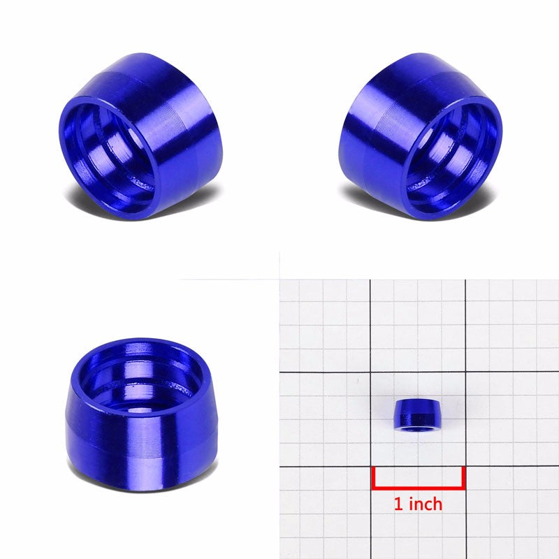 Blue Aluminum Olive Insert Flare Oil/Fuel Hose Line Tubing 6AN Fitting Adapter BuildFastCar