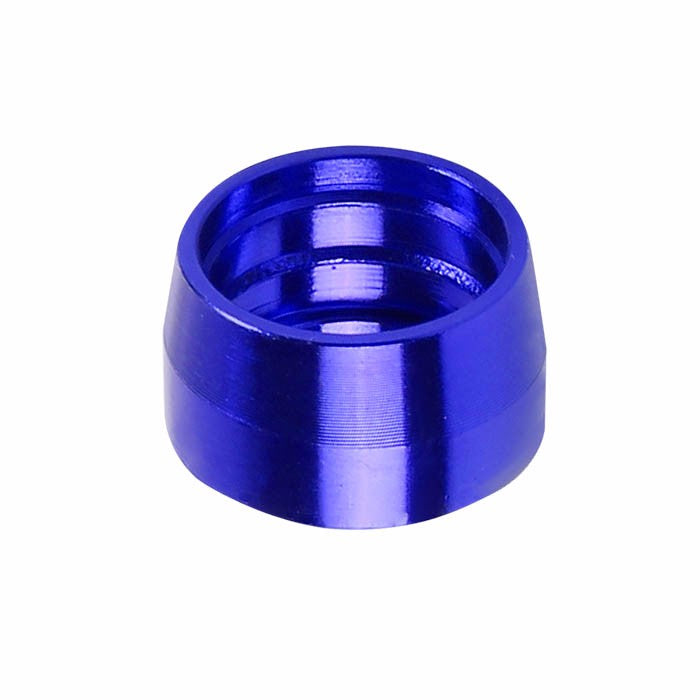 Blue Aluminum Olive Insert Flare Oil/Fuel Hose Line Tubing 6AN Fitting Adapter BuildFastCar