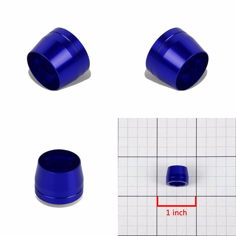 Blue Aluminum Olive Insert Flare Oil/Fuel Hose Line Tubing 8AN Fitting Adapter BuildFastCar