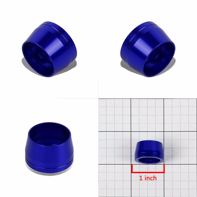 Blue Aluminum Olive Insert Flare Oil/Fuel Hose Line Tubing 12AN Fitting Adapter BuildFastCar